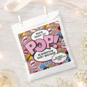 Bereit für Pop Babydusche Rosa Comic Buch Geschenktütchen (Ausgeschnitten)