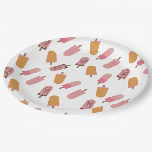 Bereit für Pop Babyduschköpfe Niedlich Pappteller (Schrägansicht)