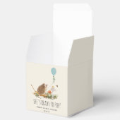 Bereit für Pop Pilze Igel Babydusche Blau Geschenkschachtel (Geöffnet)