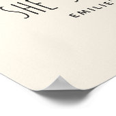 Bereit für Pop Pilze Igel Babydusche Rosa Poster (Ecke)