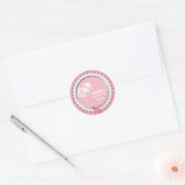 Bereit für Pop Pink Girl Baby Dusche Gefallen Runder Aufkleber (Umschlag)