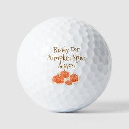 Bereit für Pumpkin Gewürzsaison Wasserfarbenkürbis Golfball