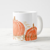 Bereit für Pumpkin Gewürzsaison Wasserfarbenkürbis Jumbo-Tasse (Vorderseite Rechts)