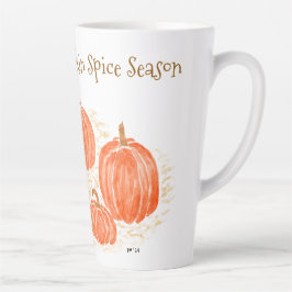 Bereit für Pumpkin Gewürzsaison Wasserfarbenkürbis Milchtasse