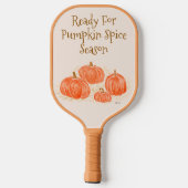 Bereit für Pumpkin Gewürzsaison Wasserfarbenkürbis Pickleball Schläger (Rückseite)