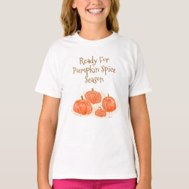 Bereit für Pumpkin Gewürzsaison Wasserfarbenkürbis T-Shirt