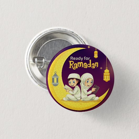 Bereit für Ramadan Button (Vorne & Hinten)