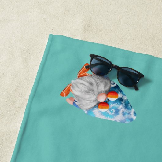 Bereit für Sommer Gnomes Wasserfarbe Strandtuch (Beispiel)