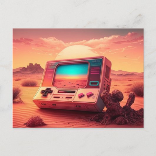 Bereit für Spaß mit einer Game Console Postkarte (Vorderseite)