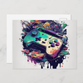 Bereit für Spaß mit einer Game Console Postkarte (Vorne/Hinten)