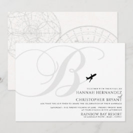 Bereit für Start B erste Hochzeit Einladung