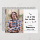 Bereit für therapeutischen Psychologie Abschluss Ankündigung (Vorne/Hinten)