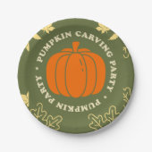 Bereit für unseren alljährlichen Kürbiscarving-Spa Pappteller (Vorderseite)