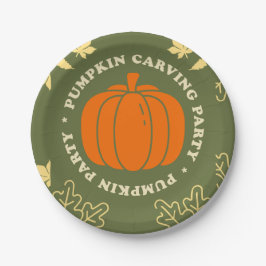 Bereit für unseren alljährlichen Kürbiscarving-Spa Pappteller