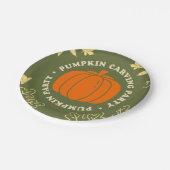 Bereit für unseren alljährlichen Kürbiscarving-Spa Pappteller (Schrägansicht)