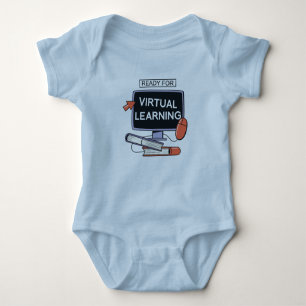 Bereit für virtuelles Lernen Baby Strampler