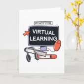 Bereit für virtuelles Lernen Karte (Gelbe Blume)