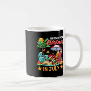 Bereit für Weihnachten im Juli Süßer Santa Grouper Kaffeetasse
