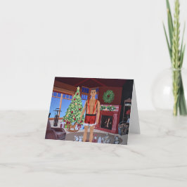 Bereit für Weihnachten. Weihnachtskarte Karte