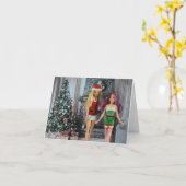 Bereit für Weihnachten. Weihnachtskarte Karte (Gelbe Blume)