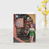 Bereit für Weihnachten. Weihnachtskarte Karte (Gelbe Blume)