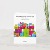 Bereit für Weihnachten. Weihnachtskarte Karte (Rückseite)