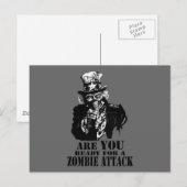 Bereit für Zombie-Attacken Postkarte (Vorne/Hinten)