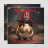 Bereit: Guinea Pig in einem Fireman-Hut, (Vorne/Hinten)