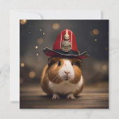 Bereit: Guinea Pig in einem Fireman-Hut, (Rückseite)
