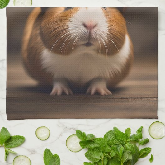 Bereit: Guinea Pig in einem Fireman-Hut, Geschirrtuch (Gefaltet)