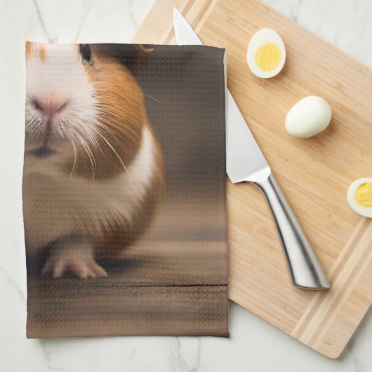 Bereit: Guinea Pig in einem Fireman-Hut, Geschirrtuch (Viertel Falte)