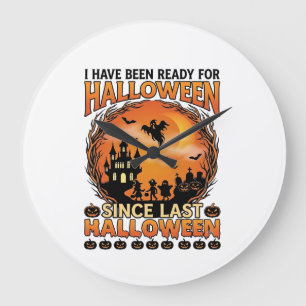 Bereit Halloween Seit Letzte Heimgesuchte Burg Gei Große Wanduhr