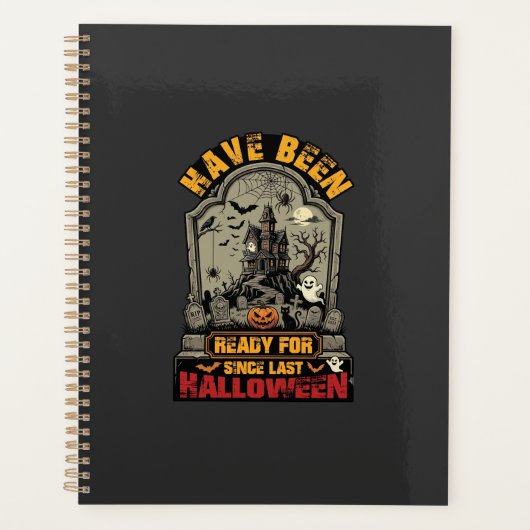 Bereit Halloween Spukhaus Grabstein Planer (Vorderseite)
