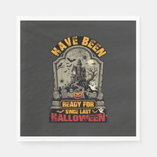 Bereit Halloween Spukhaus Grabstein Serviette