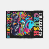 Bereit Kindergarten-Dinosaurier-LKW-Design zu zerm Fleecedecke (Vorderseite (Horizontal))