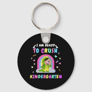 Bereit Kindergarten Mädchen Dinosaurier Ck Zu Zerm Schlüsselanhänger