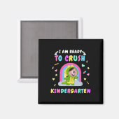 Bereit Kindergarten Mädchen Dinosaurier Ck zu zerq Magnet (Vorderseite/Rückseite)