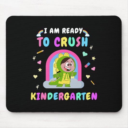 Bereit Kindergarten Mädchen Dinosaurier Ck zu zerq Mousepad (Vorne)