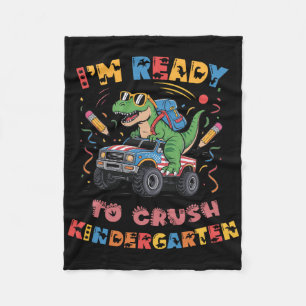 Bereit Kindergarten Monster Truck Jungen T-Rex zu  Fleecedecke