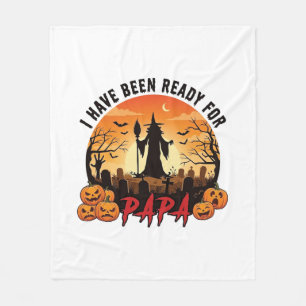 Bereit Papa Halloween Hexe Kürbisse Grab Fleecedecke