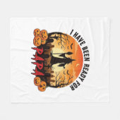 Bereit Papa Halloween Hexe Kürbisse Grab Fleecedecke (Vorderseite (Horizontal))