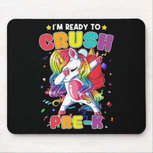 Bereit, Prek Dabbing Einhorn wieder in die Schule  Mousepad