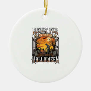 Bereit seit letztem Halloween Zombie-Einkaufswagen Keramik Ornament