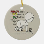 Bereit, Set, Glaube! Keramik Ornament (Vorne)