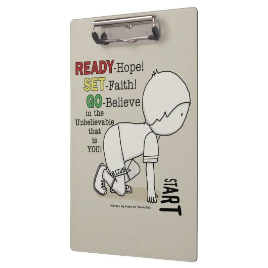 Bereit, Set, Glaube! Klemmbrett (Links)