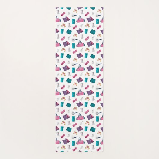 Bereit, Set, glühen Yogamatte (Rückseite)