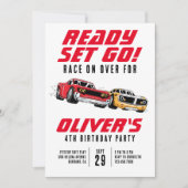 Bereit Set Go! Cars Birthday Party Einladung (Vorderseite)