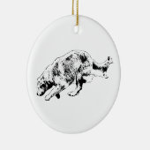 Bereit-Set-Joy Golden Keepake Keramik Ornament (Rechts)