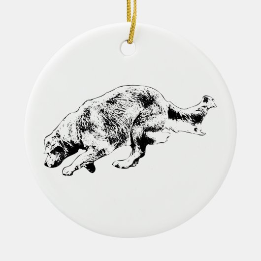 Bereit-Set-Joy Golden Keepake Keramik Ornament (Vorne)