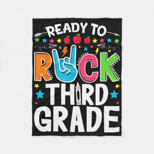 Bereit, Third Grade Rock zu machen Lustiger erster Fleecedecke